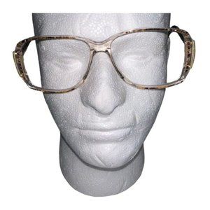 Vintage Womens Silver Dollar Eyeglass Frames Gayle 130 Brown Swirl NO Lenses